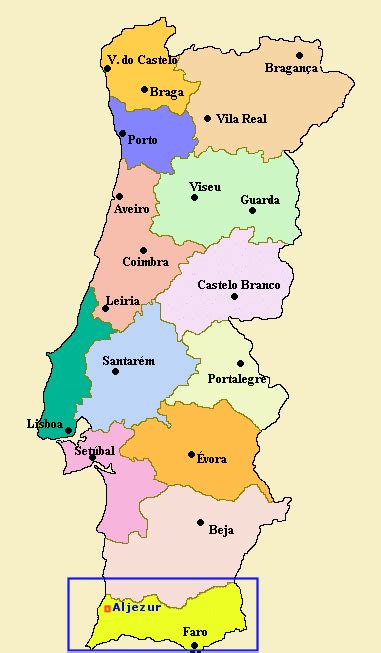 Localização Aljezur Mapa Portugal - Mapa Região