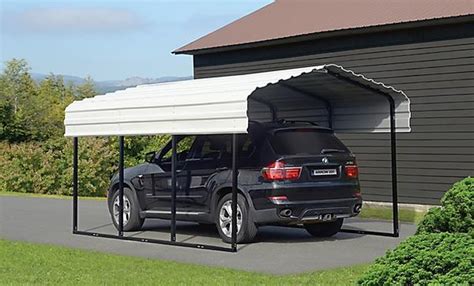 10'W x 15'L x 7'H Metal Arrow Carport