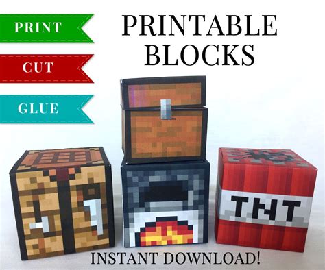 Printable Minecraft Papercraft toys - Printable Papercrafts - Printable ...