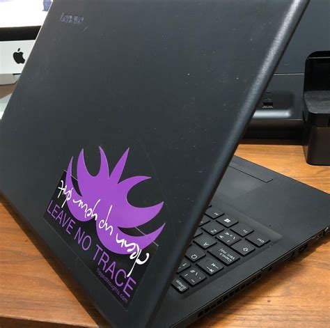 Our large purple decal on another laptop. Sale ends tomorrow! # ...