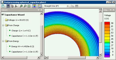 Spherical capacitor --QuickField FEA Software