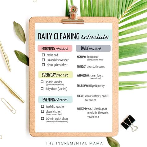 Paper Paper & Party Supplies Deep Cleaning Checklist Weekly House ...