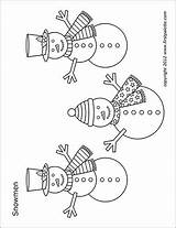 two snowmen With hats And Scarfs On Their Heads One Is Black White sketch template