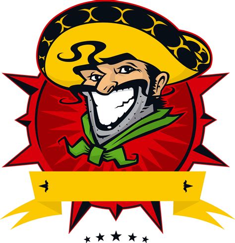 Logo of the Mexican restaurant. Character for Mexican cuisine. Vector flat illustration. Image ...