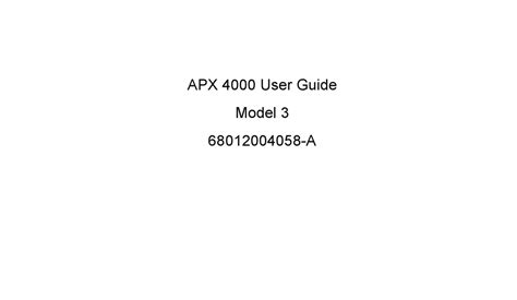 MOTOROLA ASTRO APX 4000 SERIES QUICK REFERENCE CARD Pdf Download | ManualsLib