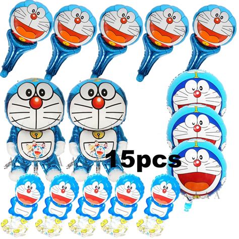 (15pcs/lot) party balloons Doraemon balloon for children birthday ...