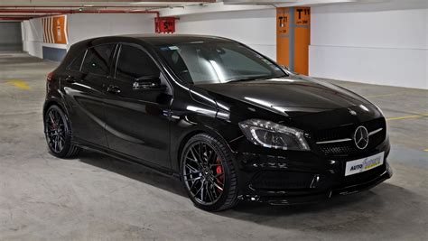 Mercedes-Benz A Class A250 W176 Black with Vorsteiner V-FF 107 Aftermarket Wheels Wheel | Wheel ...