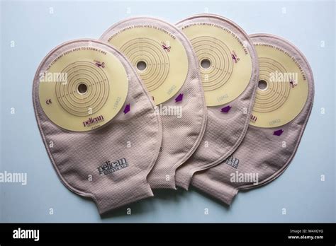 Colostomy bags for use after Bowel surgery Stock Photo: 175146372 - Alamy