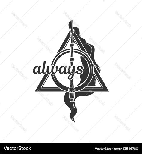 Deathly hallows a symbol from the harry potter Vector Image