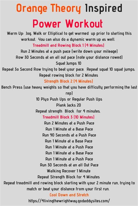 Orange Theory Inspired Workout