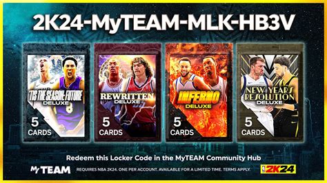 2K24-MYTEAM-MLK-HB3V for Deluxe Pack in MyTEAM | NBA 2K24 Locker Code