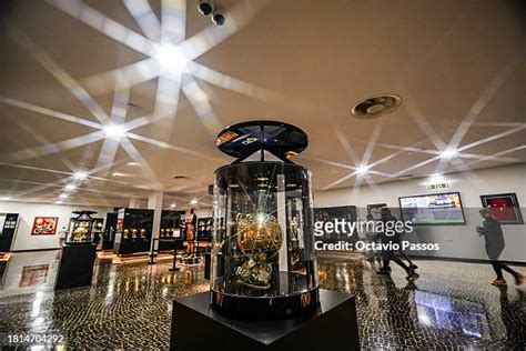 Detail of one of the fifth golden ball at the CR7 Museum of the... News Photo - Getty Images