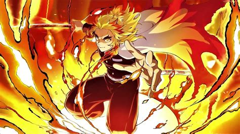 Anime Wallpapers Kyojuro Rengoku Flame Breathing Demon Slayer Live ...