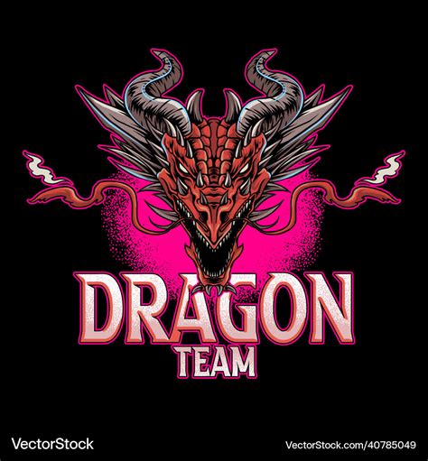 Dragon head as a logo or design t-shirt artwork Vector Image