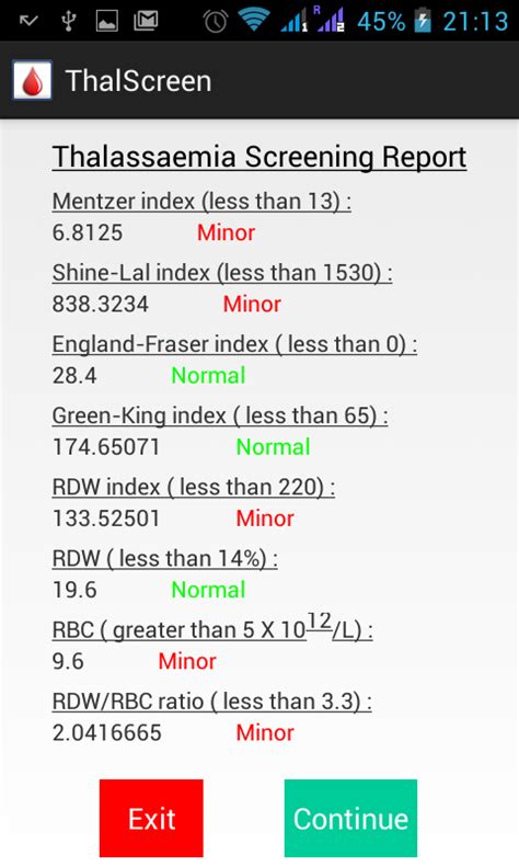 Thalassemia Carrier Screening Test:Amazon.com:Appstore for Android