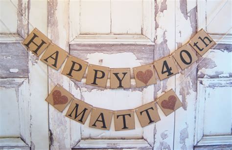 Rustic Happy Birthday bannerHappy Birthday Personalized