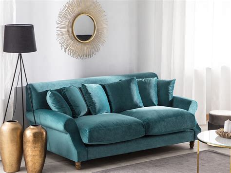 Teal Velvet Sofa Bed Uk | Baci Living Room