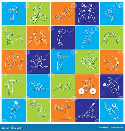 Different Olympics Game Icon or Symbol Design Stock Vector ...