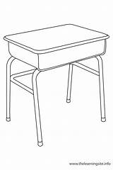 Desk Coloring Pages sketch template