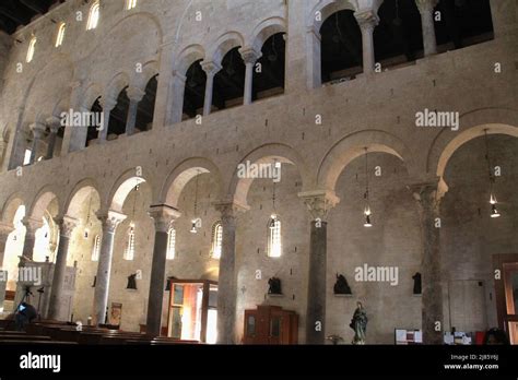 Bari, Italy. Beautiful interior of the Bari Cathedral (12th century ...