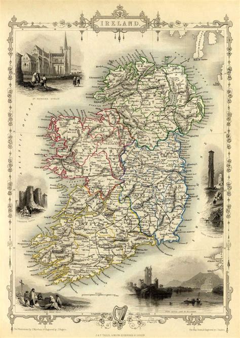 Ireland | Ireland map, Irish genealogy, Old map