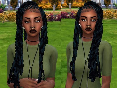 broodsims: “ Jumbo Box Braid Mesh Edit This hair is a mesh edit I made from two of @ebonixsimblr ...