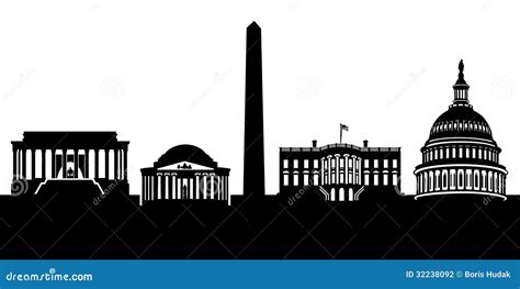 Washington DC Skyline Vector Illustration | CartoonDealer.com #32238092