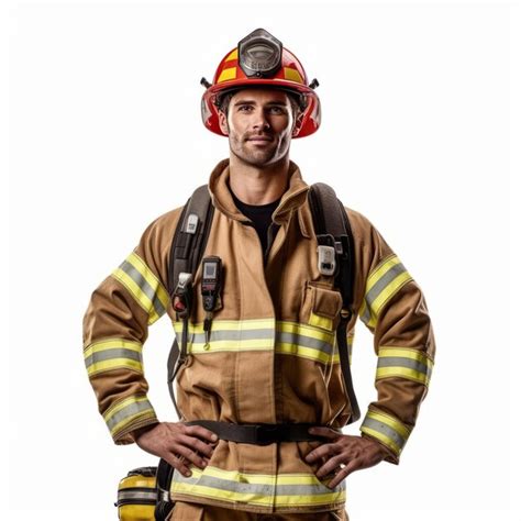 Premium AI Image | firefighter on white background