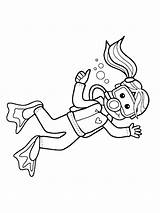 Scuba Diving Coloring Pages 9 Printable For Free Download sketch template