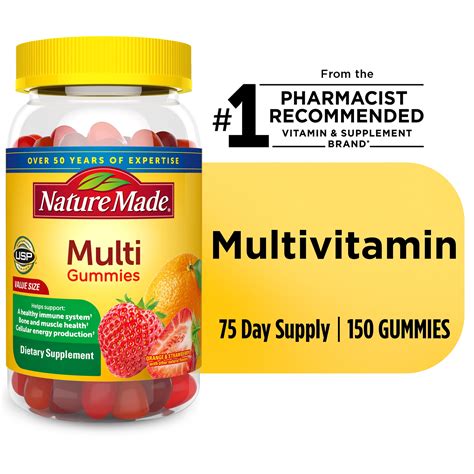 Buy Nature Made Multivitamin Gummies, Gummy Vitamins for Nutritional ...