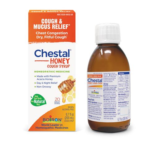 Boiron Chestal Honey Cough Syrup, Homeopathic Medicine for Cough ...