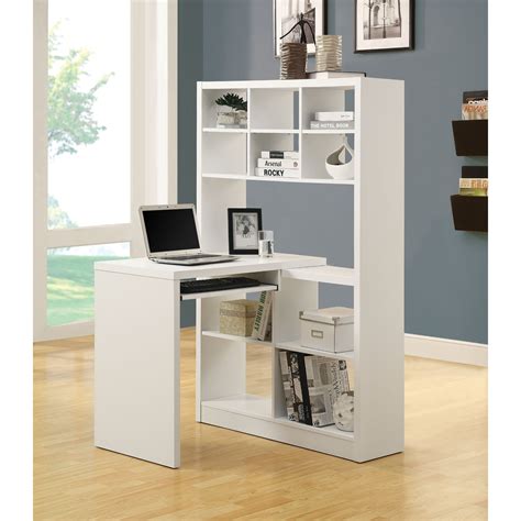 White Corner Study Desk With Hutch Desk Home Design