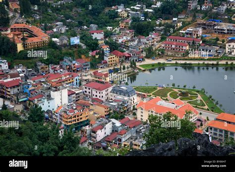 Aerial view. Sapa, Lao Cai province, Vietnam Stock Photo - Alamy