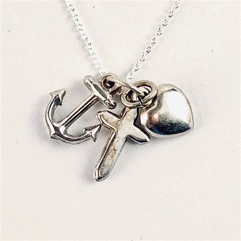 Antique Victorian Faith Hope Charity Love Fob Necklace JMF Fisher ...