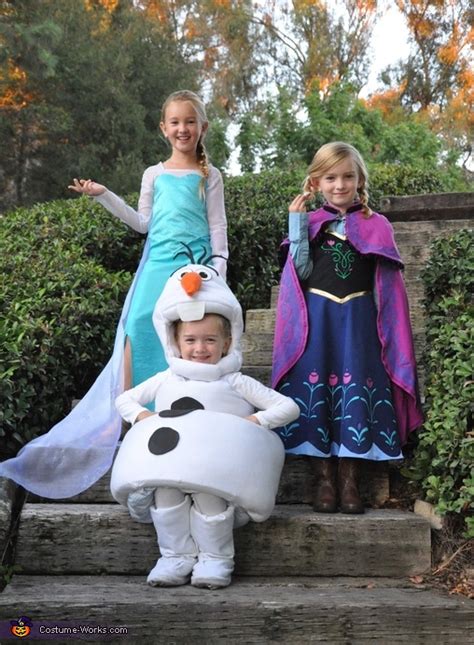 Frozen Elsa, Anna and Olaf Costumes