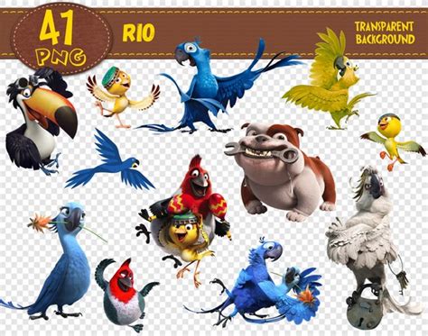 Rio Clipart Rio Characters Rio Png Printable Digital | Etsy