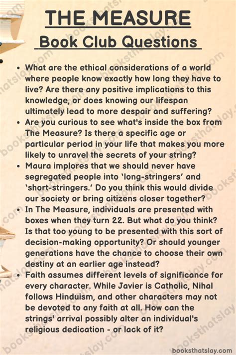 15 The Measure Book Club Questions