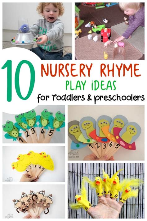 10+ Nursery Rhymes Activities and Play Ideas for Toddlers & Preschoolers