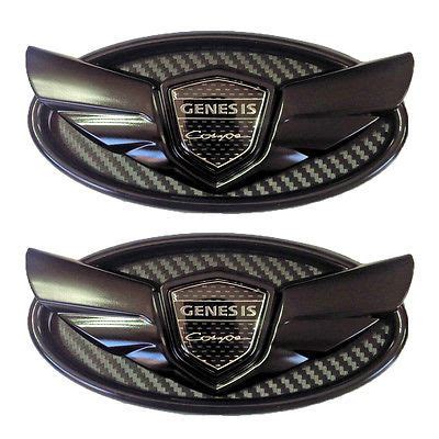 Hood Trunk GENESIS Wing Carbon & Matt Black Emblem 2p For 08-15 Genesis ...