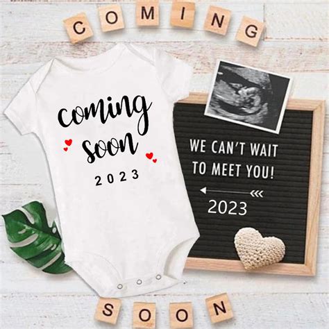 Coming-Soon-2023-Pregnancy-Announcement-Newborn-Romper-Baby-Bodysuits-Summer-Short-Sleeve-Boy ...