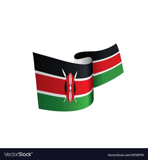 Kenya flag Royalty Free Vector Image - VectorStock