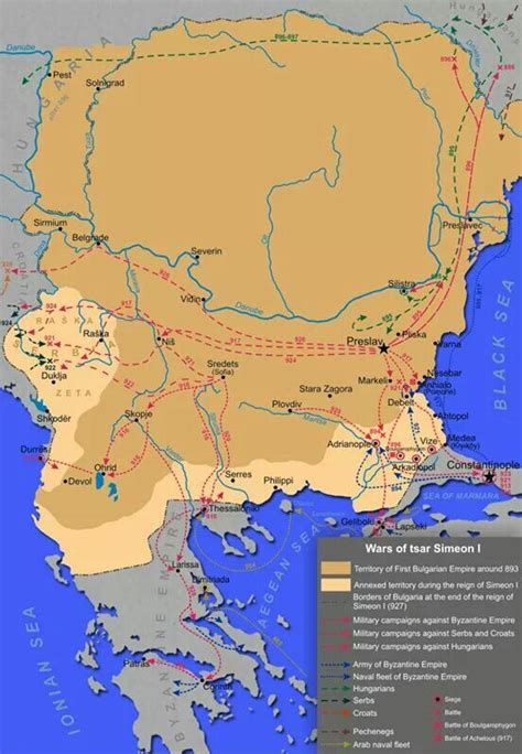 Symeon I The Great vs the Eastern Roman Empire and its Allies the Magyars and the Serbs ...
