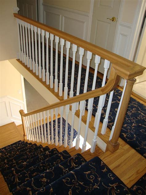 Wood Stairs and Rails and Iron Balusters: New Handrail Cherry Hill NJ