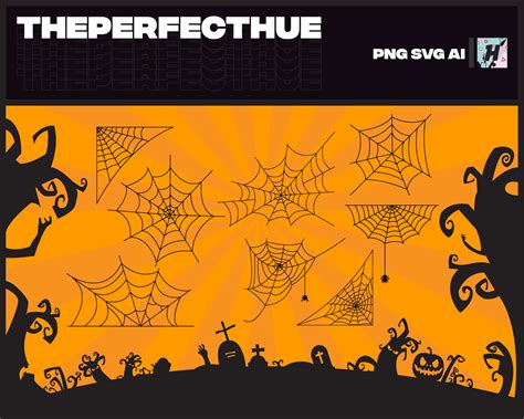 Cobweb Vector Silhouettes, Monster Svg, Halloween Scary Designs, Svg File For Cricut PNG / SVG ...