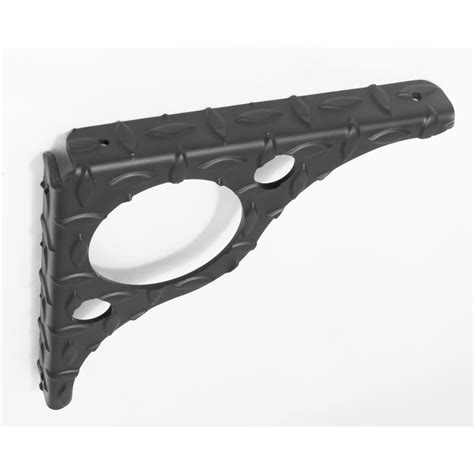 Diamond Plate Steel Shelf Bracket (Black) - Cascade Manufacturing