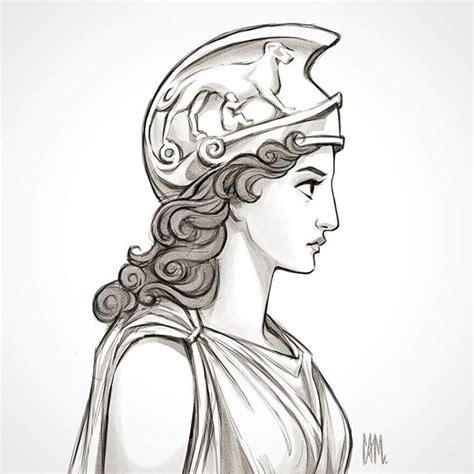 Athena The Greek Goddess Drawings