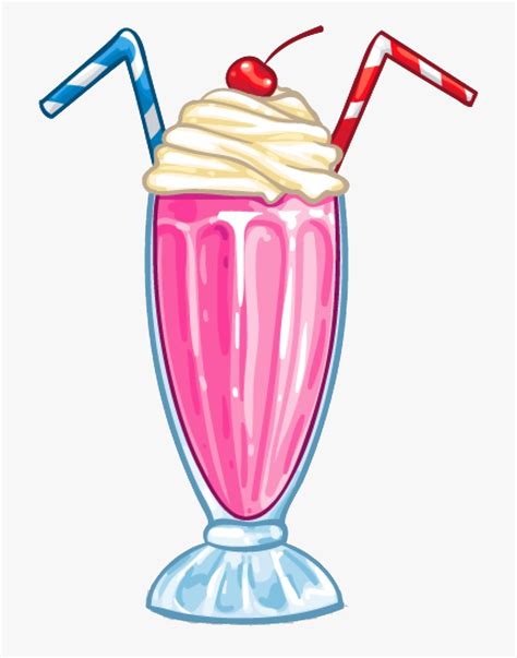 Strawberry Milkshake Png Clipart - Milkshake Clipart, Transparent Png - kindpng