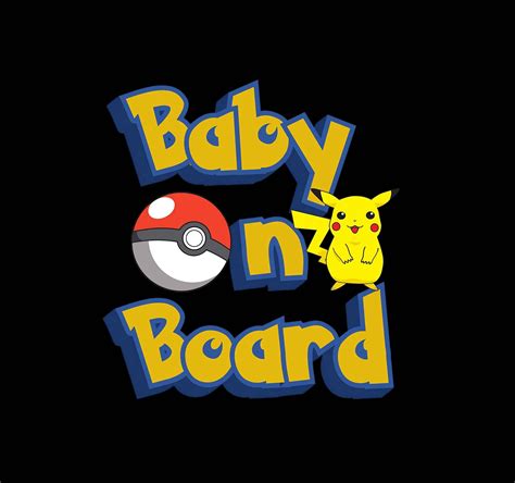 Pokemon Pikachu Baby on Board Sticker Decal | Baby on Board Store