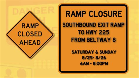 Traffic Alert: Exit Ramp Closed from Southbound Beltway 8 to 225 - YouTube