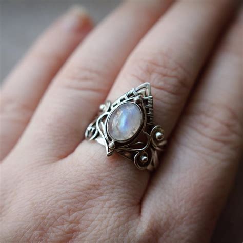 Gothic Moonstone Ring - Spirit Nest